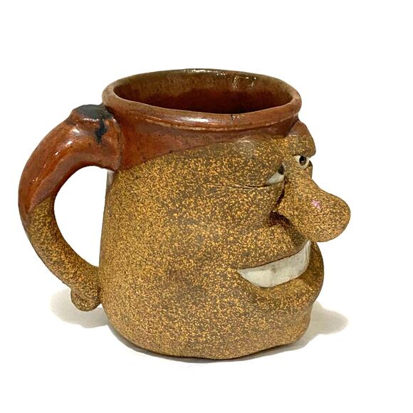 Vintage Studio Art Pottery Ugly Face Coffee Tea Mug Funny Whimsical - Picture 7 of 9